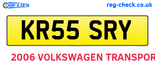 KR55SRY are the vehicle registration plates.