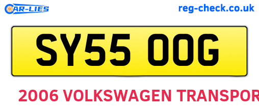 SY55OOG are the vehicle registration plates.