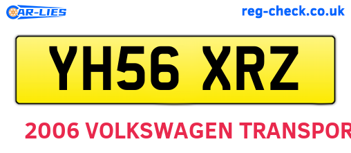 YH56XRZ are the vehicle registration plates.