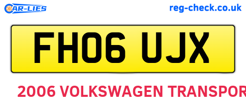 FH06UJX are the vehicle registration plates.