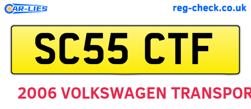 SC55CTF are the vehicle registration plates.