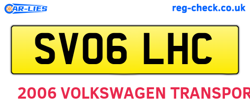 SV06LHC are the vehicle registration plates.