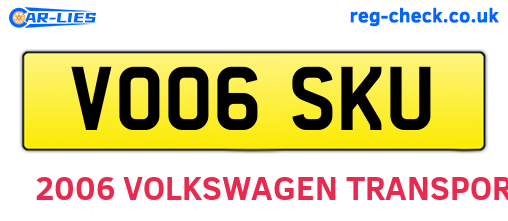 VO06SKU are the vehicle registration plates.