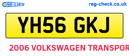 YH56GKJ are the vehicle registration plates.