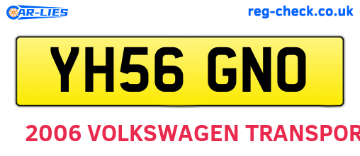 YH56GNO are the vehicle registration plates.