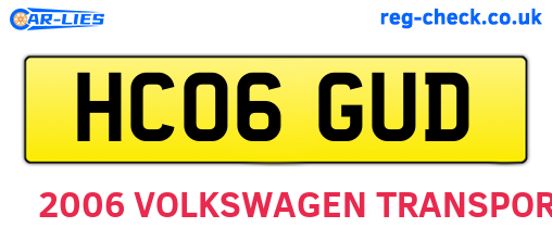 HC06GUD are the vehicle registration plates.