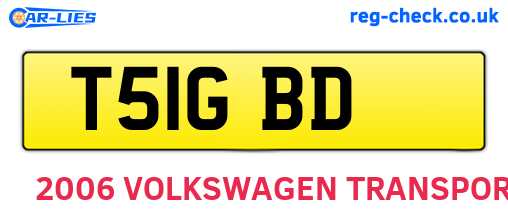 T51GBD are the vehicle registration plates.