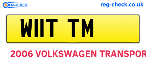 W11TTM are the vehicle registration plates.
