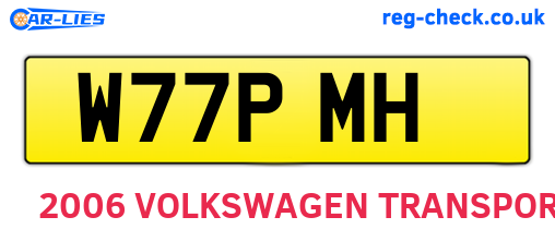 W77PMH are the vehicle registration plates.