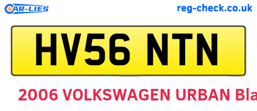 HV56NTN are the vehicle registration plates.