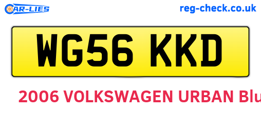 WG56KKD are the vehicle registration plates.