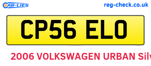 CP56ELO are the vehicle registration plates.