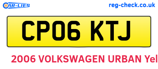 CP06KTJ are the vehicle registration plates.