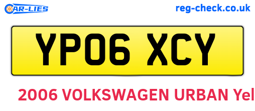 YP06XCY are the vehicle registration plates.