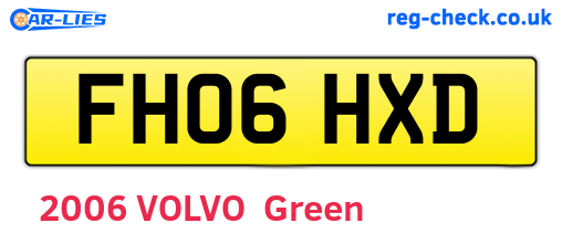 FH06HXD are the vehicle registration plates.