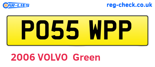 PO55WPP are the vehicle registration plates.