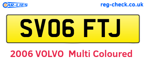 SV06FTJ are the vehicle registration plates.