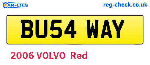 BU54WAY are the vehicle registration plates.