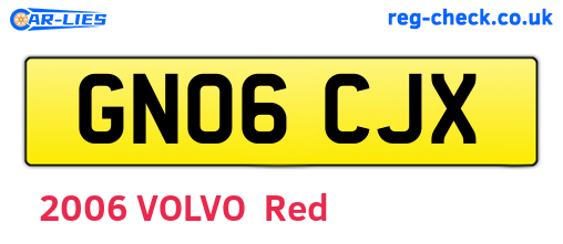 GN06CJX are the vehicle registration plates.