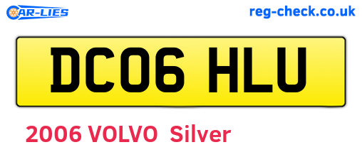 DC06HLU are the vehicle registration plates.