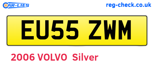 EU55ZWM are the vehicle registration plates.