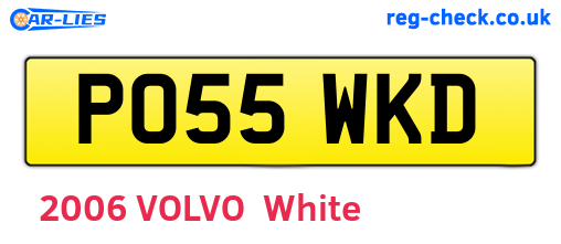 PO55WKD are the vehicle registration plates.