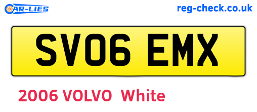 SV06EMX are the vehicle registration plates.