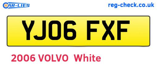 YJ06FXF are the vehicle registration plates.