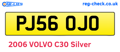 PJ56OJO are the vehicle registration plates.