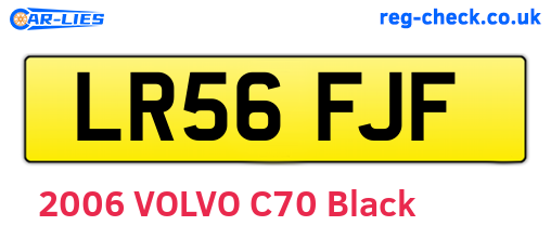 LR56FJF are the vehicle registration plates.