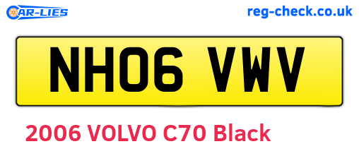 NH06VWV are the vehicle registration plates.