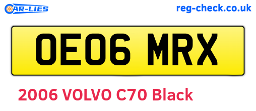 OE06MRX are the vehicle registration plates.