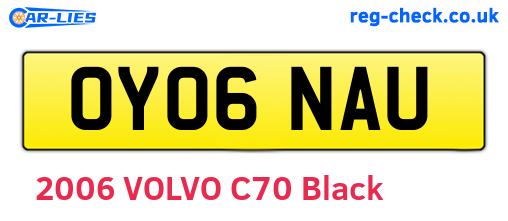 OY06NAU are the vehicle registration plates.