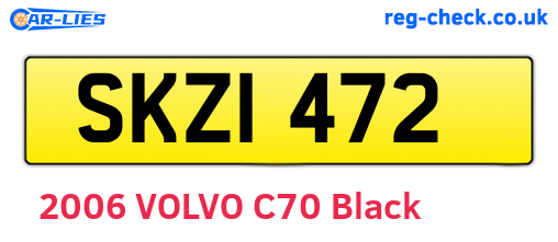 SKZ1472 are the vehicle registration plates.