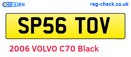 SP56TOV are the vehicle registration plates.