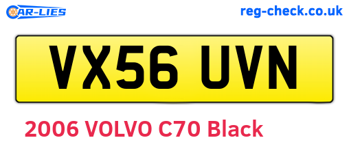 VX56UVN are the vehicle registration plates.