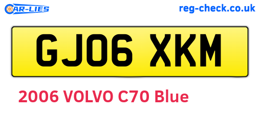 GJ06XKM are the vehicle registration plates.