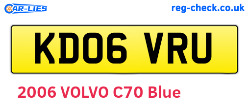 KD06VRU are the vehicle registration plates.