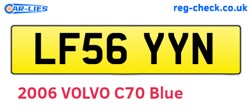 LF56YYN are the vehicle registration plates.