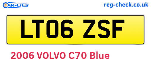 LT06ZSF are the vehicle registration plates.
