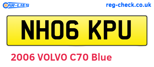 NH06KPU are the vehicle registration plates.