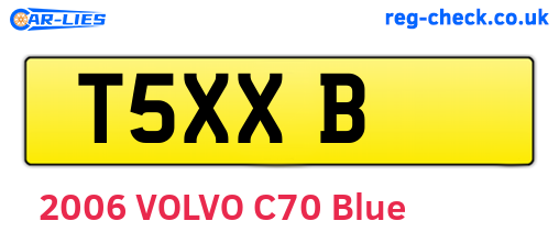 T5XXB are the vehicle registration plates.