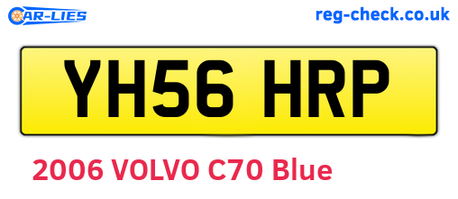 YH56HRP are the vehicle registration plates.
