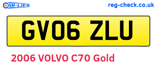 GV06ZLU are the vehicle registration plates.
