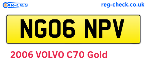 NG06NPV are the vehicle registration plates.