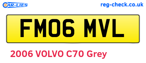 FM06MVL are the vehicle registration plates.