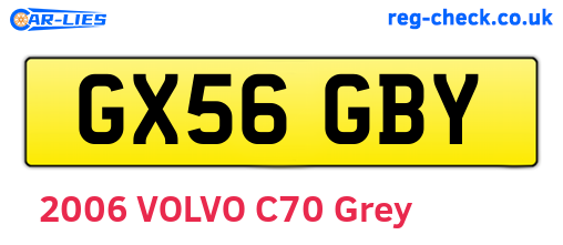 GX56GBY are the vehicle registration plates.