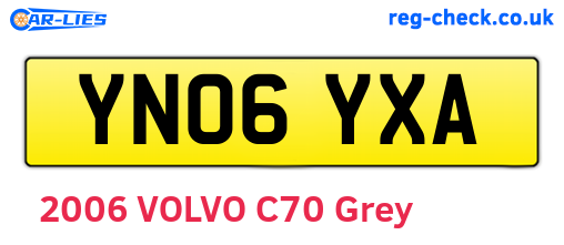 YN06YXA are the vehicle registration plates.