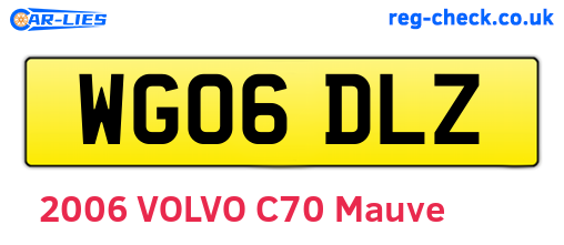 WG06DLZ are the vehicle registration plates.