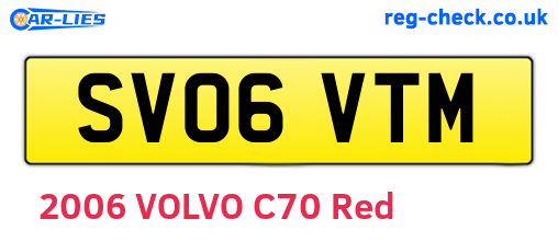 SV06VTM are the vehicle registration plates.